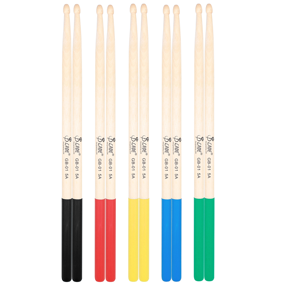 SLADE 1 Pair 5A Maple Drumsticks Professional Wooden Percussion Accessories 5 Colors Drum Mallets Musical Instrument Parts. 