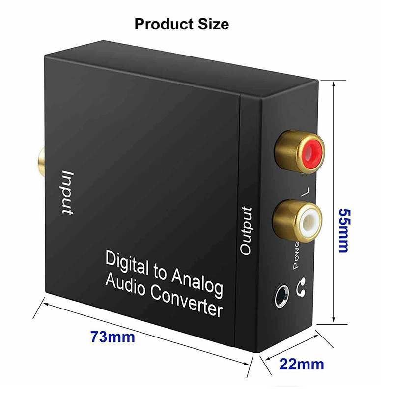 1 Set Brand New And High Quality Optical Coax Toslink Digital To Analog Converter RCA L/R Stereo Audio Adapter. 