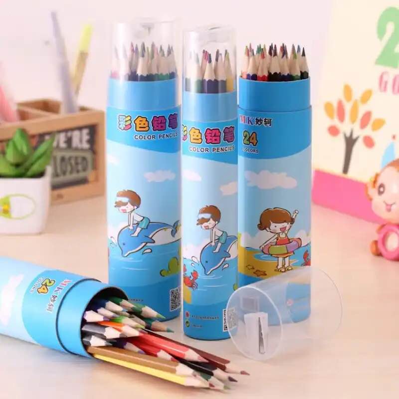 12/24/Color Pencil Colored Pencils Nature Wood Non-toxic Pencil Stationery Pencil Artist Painting Drawing