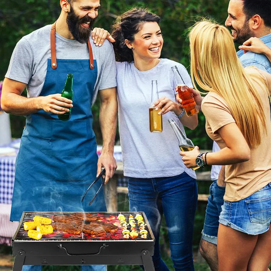 Uten Charcoal Grill, BBQ Grill Folding Portable Lightweight smoker Gril. 