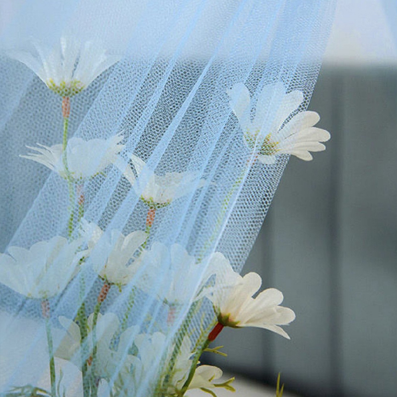 Fine Meshes Mosquito Large Square Net for Single Bed One Door Opening with Tieback Decorative for Home Bedroom Camping Travel. 