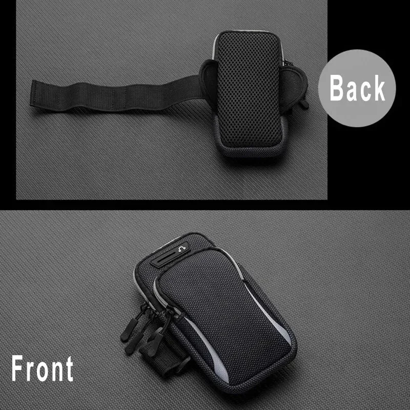 New Phone Arm Bag with Headphone Jack Waterproof Breathable Sports Running Bag Gym Mobile Phone Holder mp3 mp4 Bags PU Hand Bag. 