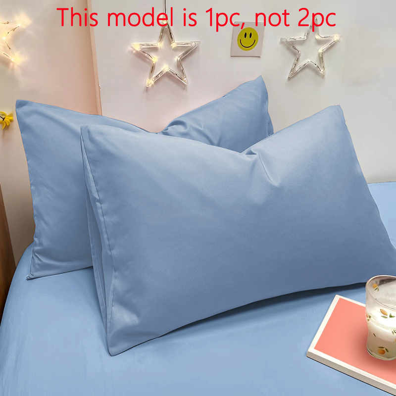 1 Piece Of Matte Solid Color Pillowcase, Bedroom Pocket Sealed Soft Pillowcase, Bedding. 