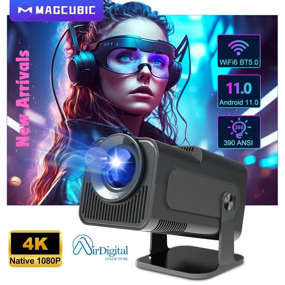 Magcubic HY320 4K  Smart projector Android 11 Freestyle projector Gaming. 