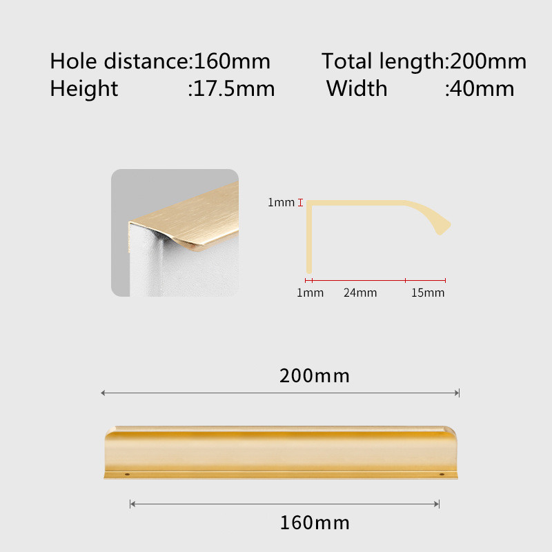 KK&FING Hidden Furniture Cabinet Door Handles Side Mount No Drilling ...