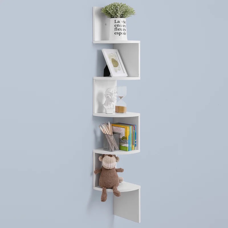 VTEC FURNITURE Modern Corner Bookcase / Display Rack / Corner Rack. 
