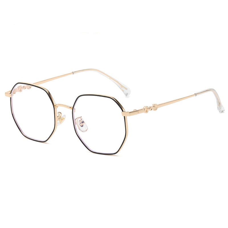 Classic Blue Light Blocking Women Glasses Frame Fashion Metal Spring Hinge Eyewear Optical Prescription Eyeglasses Frames. 