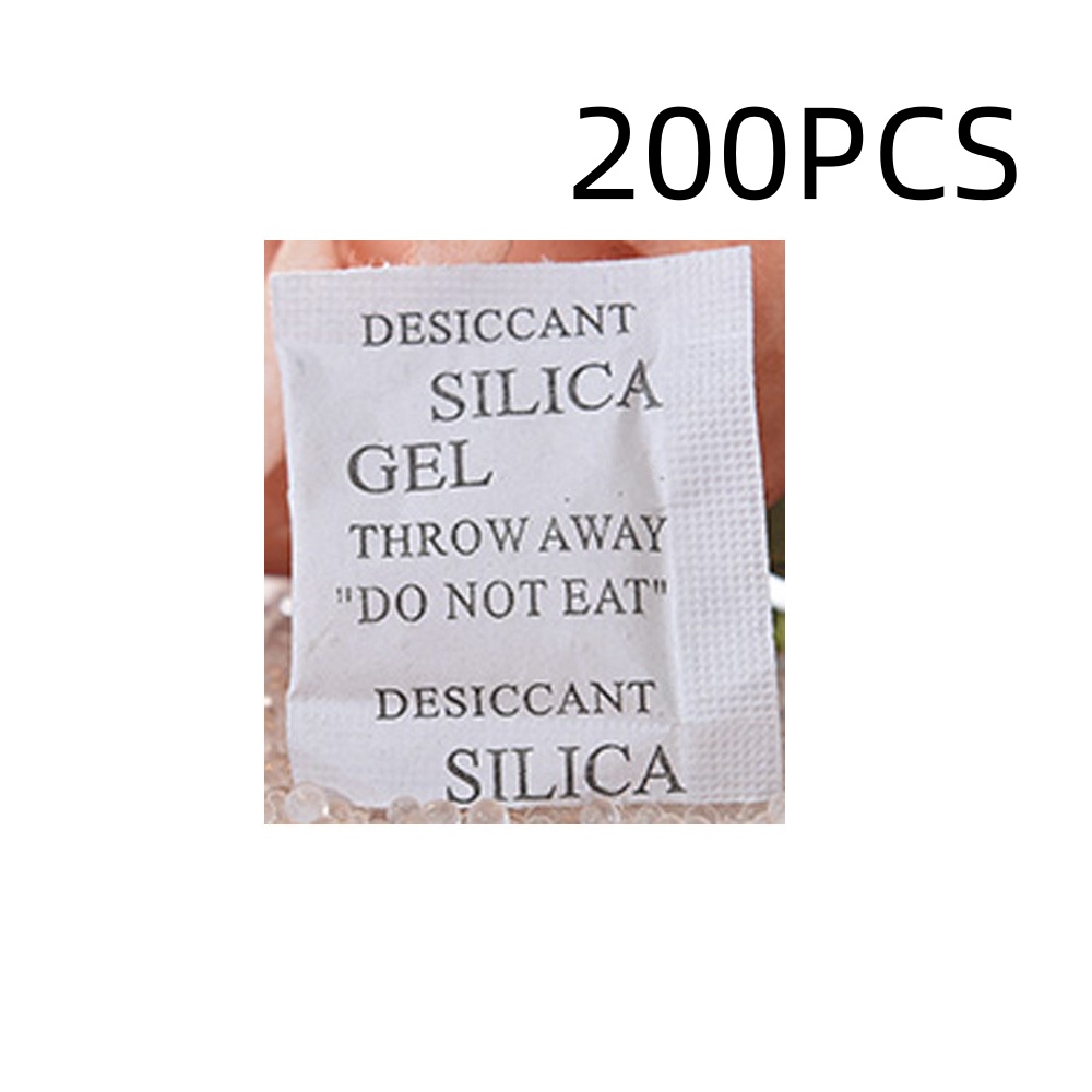 100 Packs Non-toxic Safe Silica Gel Desiccant Moisture Absorber Dehumidifier for Room Kitchen Clothes Food Household Cleaning. 