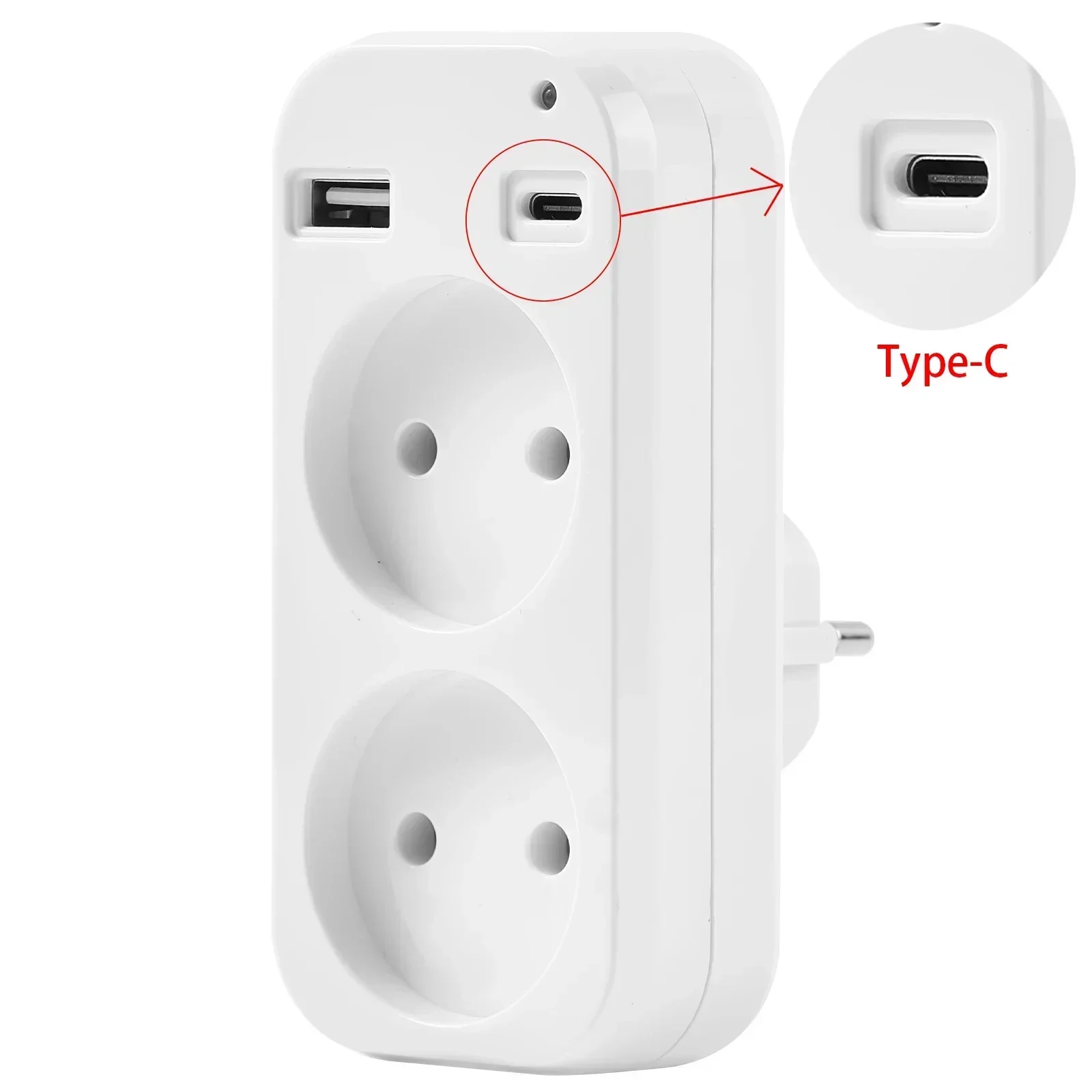 EU Plug Conversion 2 Socket Plug Multifunctional Socket Portable with ...
