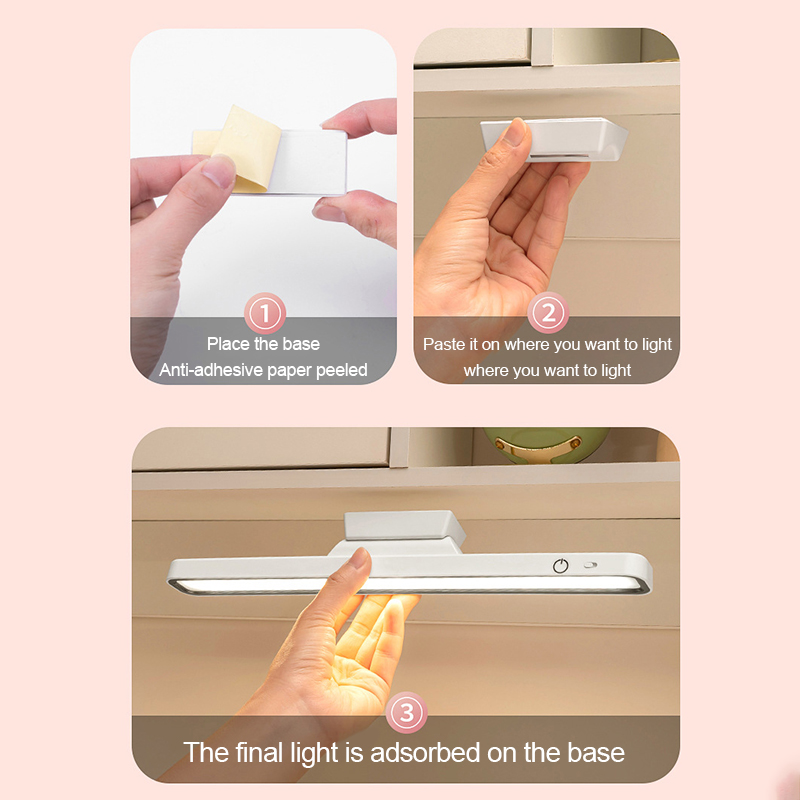 Desk Lamp Hanging Magnetic Table Lamp Led Usb Rechargeable Stepless Dimming Cabinet Closet Wardrobe Night Light. 