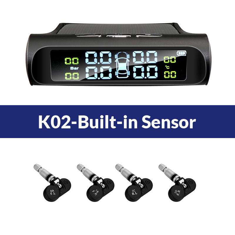 E-ACE Solar Power TPMS Car Tire Pressure Alarm Monitor System Auto Security Alarm Systems Tyre Pressure Temperature Warning. 