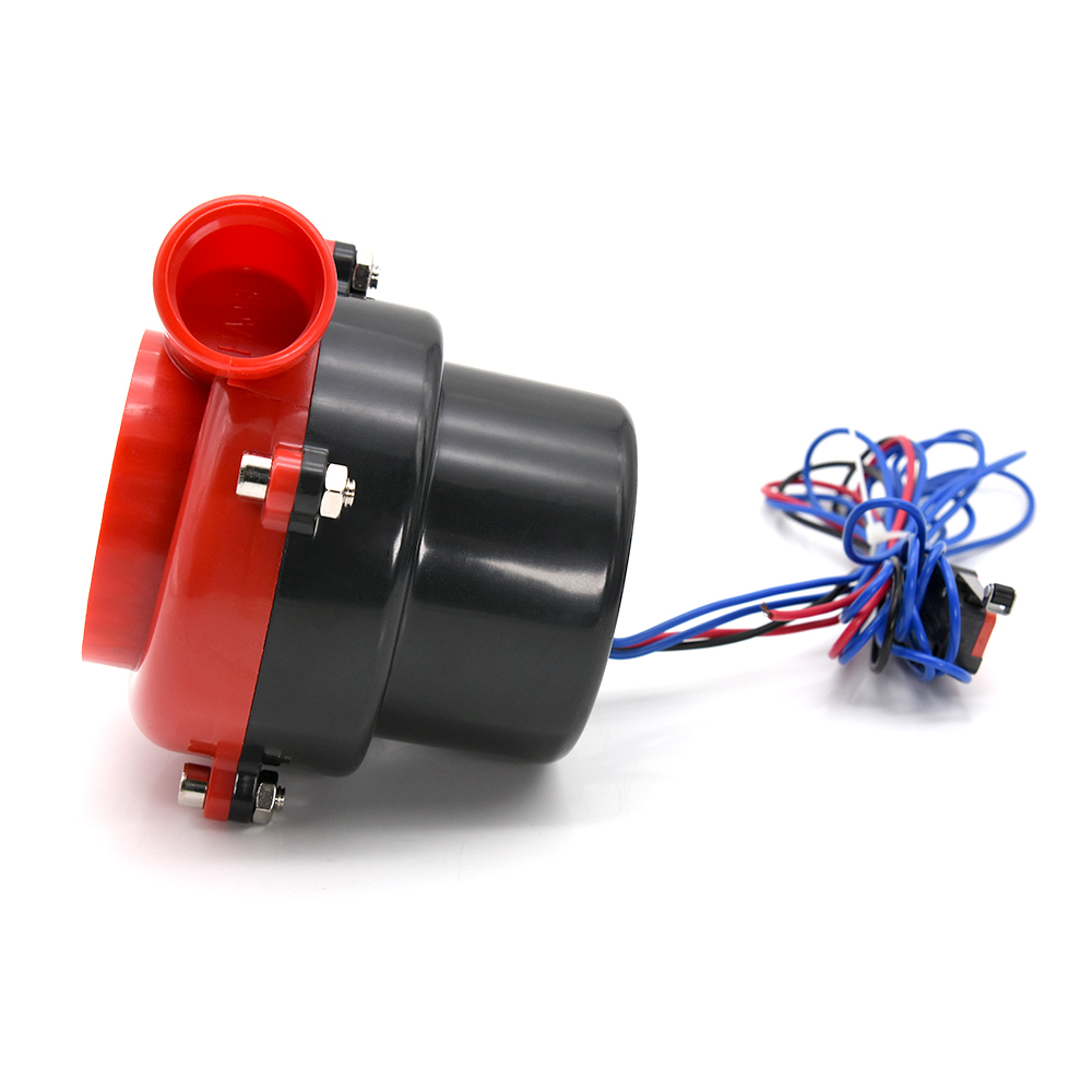 Universal Loud Horn Electronic Turbo Car Fake Dump Valve Turbo Blow Off Valve Sound Electric Turbo Blow Off Analog Sound BOV Red. 