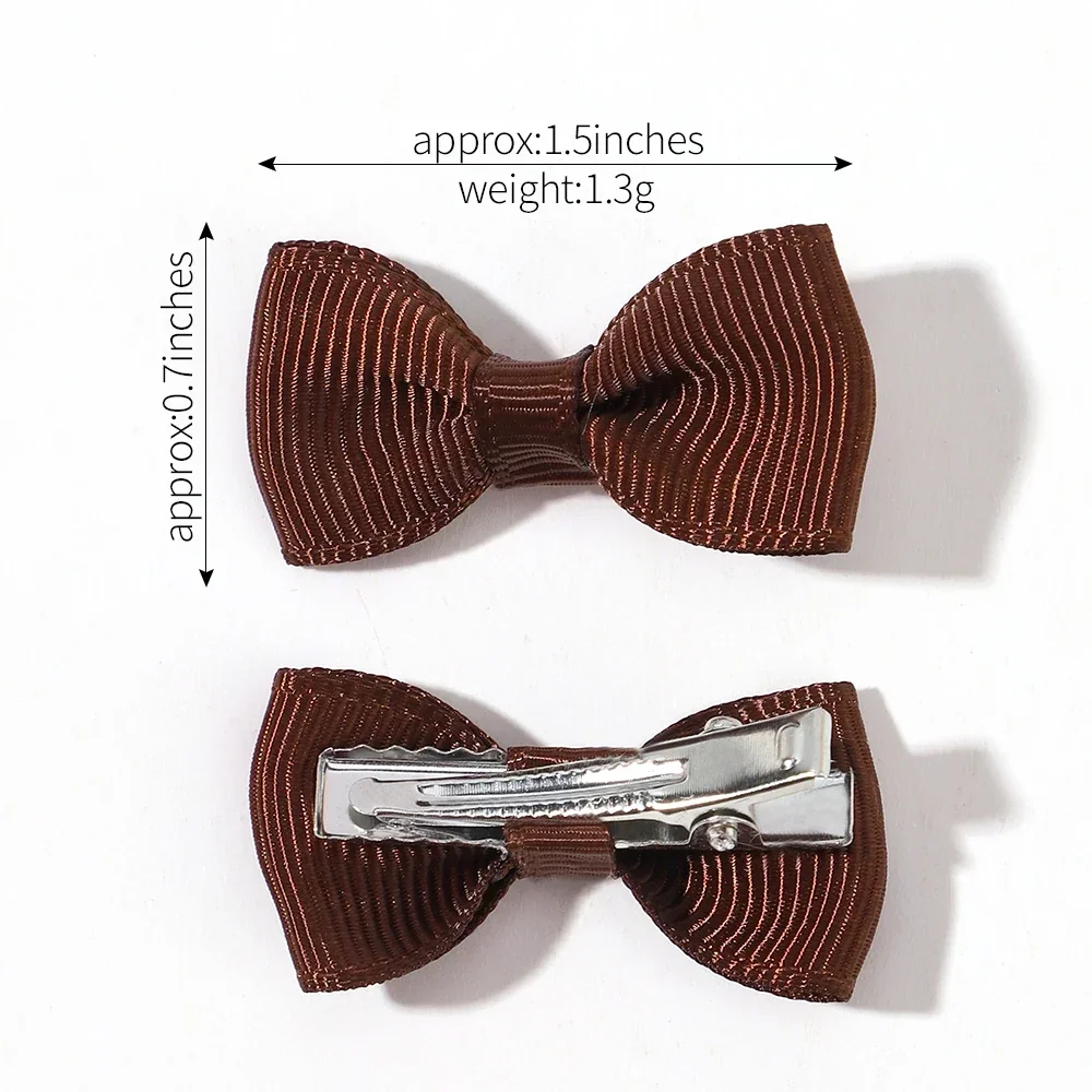 10Pcs Boutique Handmade Tiny Baby Bows Grosgrain 1.5" Hair Bows Alligator Clips for Baby Girls Toddlers Hair Accessories Gift. 