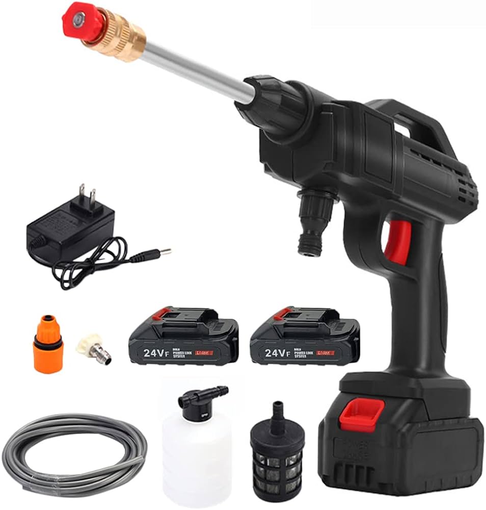 Factory New lithium battery Water Washing 24 V Wireless Car Washer Electric Portable Water Gun. 