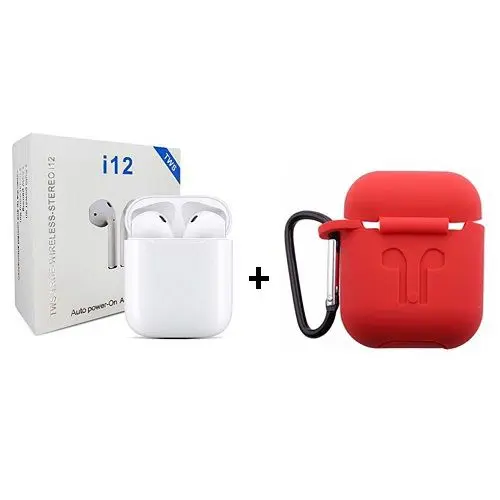 i12 Tws Airpods Bluetooth Headset With A Silicone Case