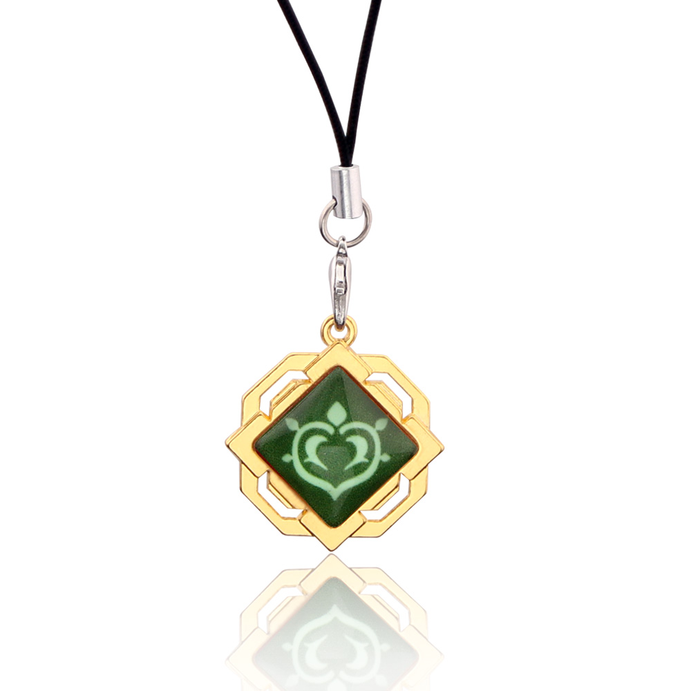 Anime Keychain Genshin Impact Luminous 7 Element Double Side Glass ...