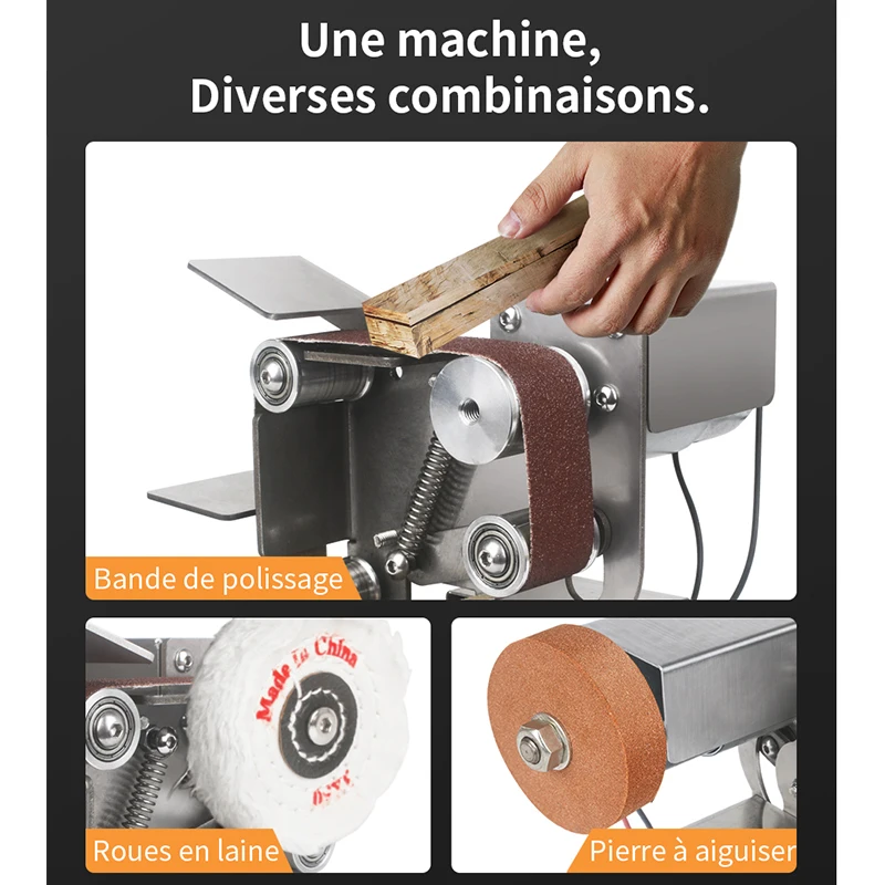 Belt Grinding Machine Electrical Polisher Machine Sharpening Machine Bench Grinder Variable Speed Mini Belt Sander Metal Sander. 