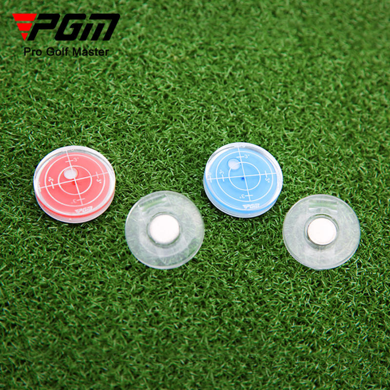 PGM Golf Level Function Marks Magnetic Cap Clip Golf Ball Marker Red and Blue MK011. 