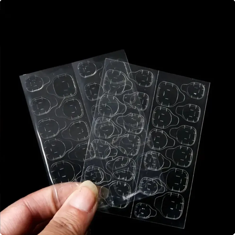 240PCS Strong Adhesive Glue Tape for Press-on Nail Tips - Double Side Adhesive Film for False Nails-Transparent. 