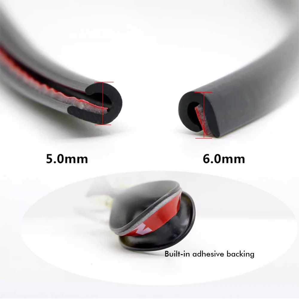 5M Car Door Edge Trim Molding Rubber Seal Strip Scratch Protector Guard Clear - Grandado 5M Car Door Edge Trim Molding Rubber Seal Strip Scratch Protector Guard Clear - Grandado