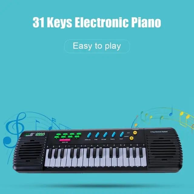 31 Keys Electronic Piano Multifunctional Electronic Organ Musical Instrument Toy with Microphone for Kids Beginners. 