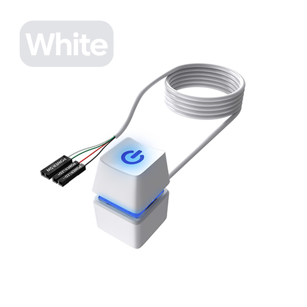 Computer Desktop Switch Blue LED Lights PC Motherboard External Start ...