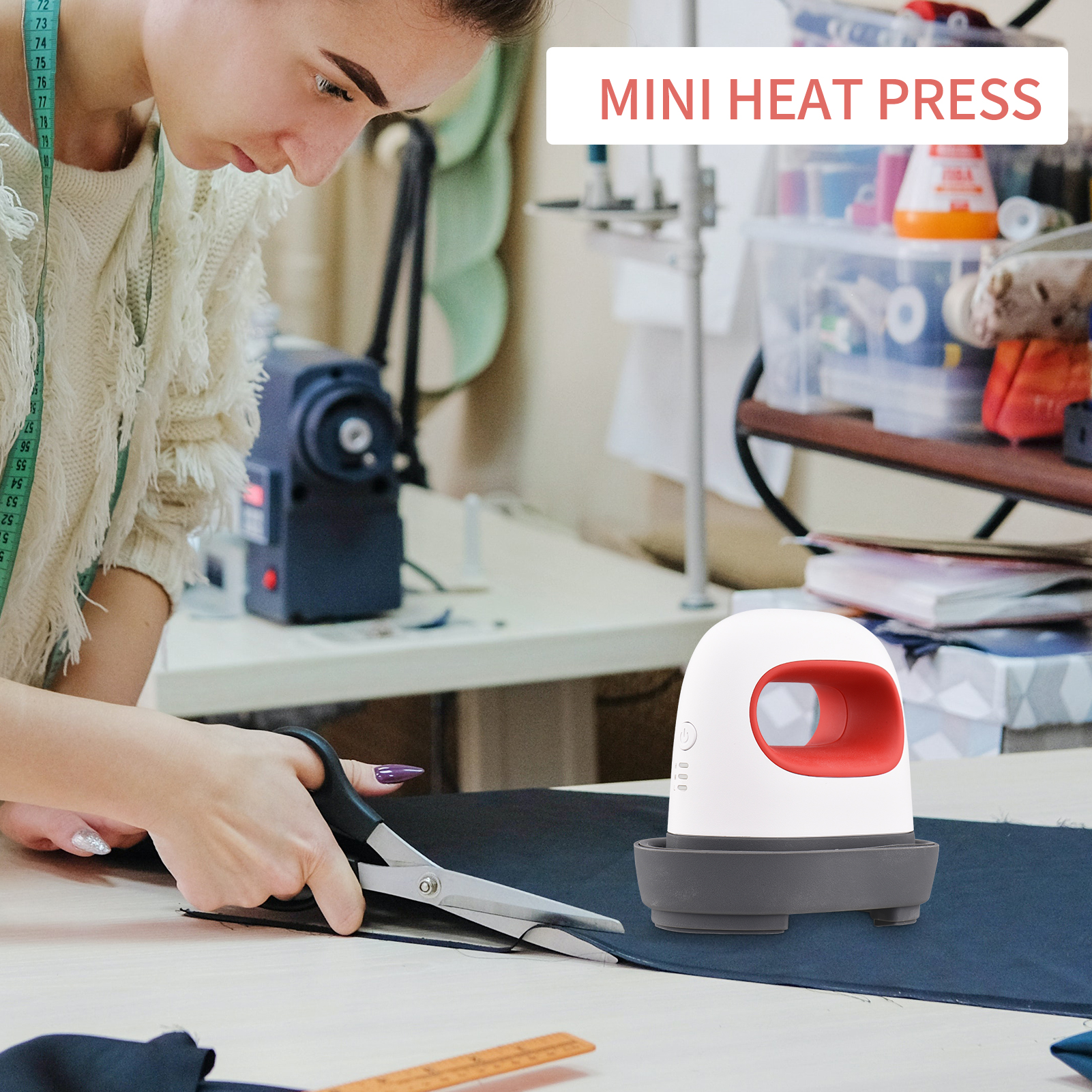 Portable Mini Iron Heat Press Machine T-Shirt Printing Easy Heating Transfer Press Machine for Clothes Bags Hats Blanket Leather. 