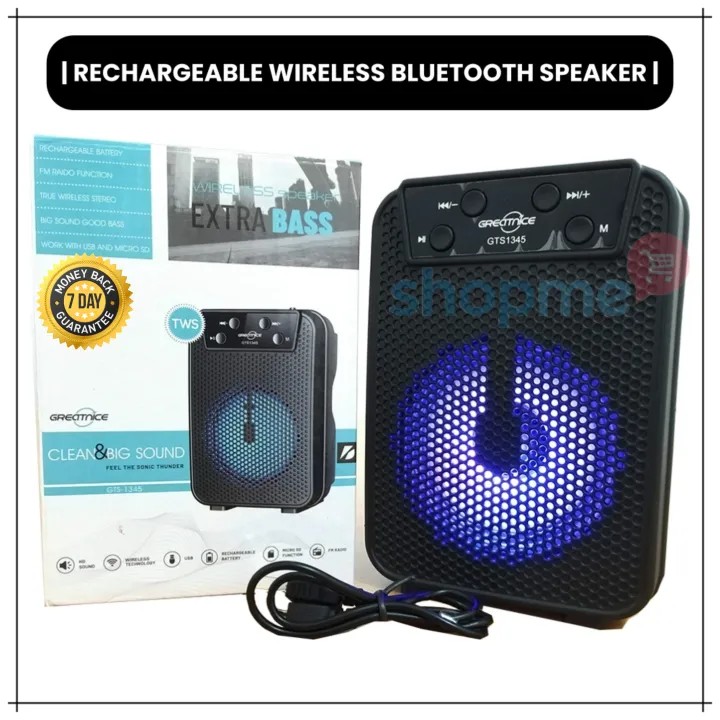 Bluetooth Rechargeable Speaker with FM Radio, AUX, TF Memory Card ...