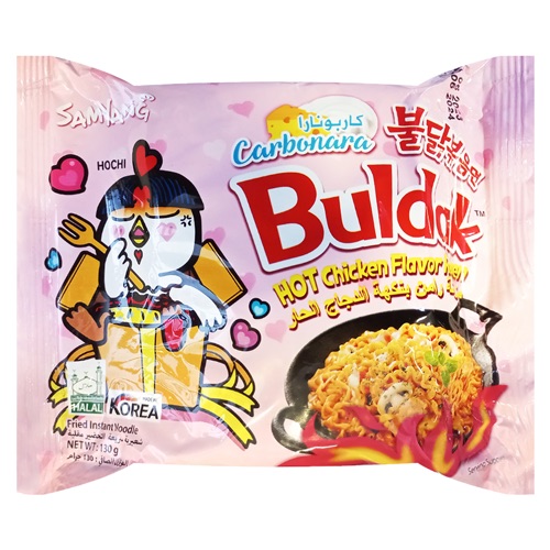 Korean Ramen Noodles Samyang Buldak Carbonara Cheese Flavour 130g
