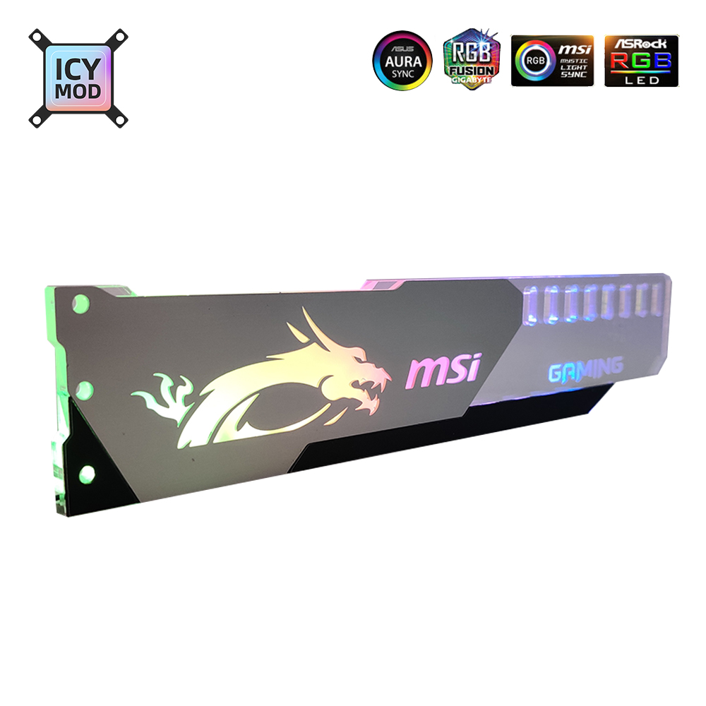 Aluminum GPU Bracket Aorus 5V3Pin VGA Holder RGB MSI ROG NVIDIA A-RGB ...