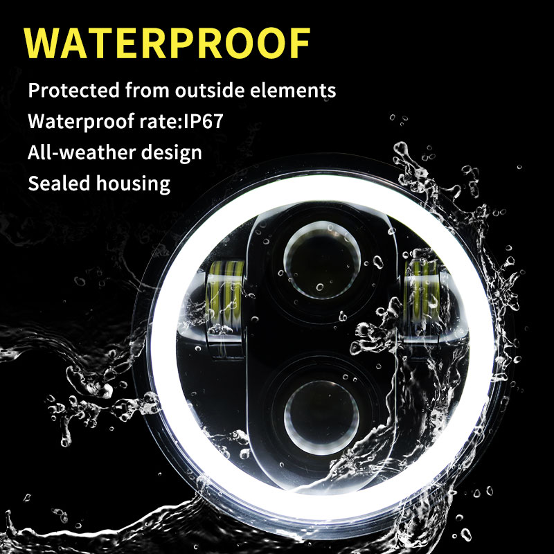 2Pcs 5.75 LED Projector Headlights H4 Round Sealed-beam For Rocket III 2Pcs 5.75 LED Projector Headlights H4 Round Sealed-beam For Rocket III