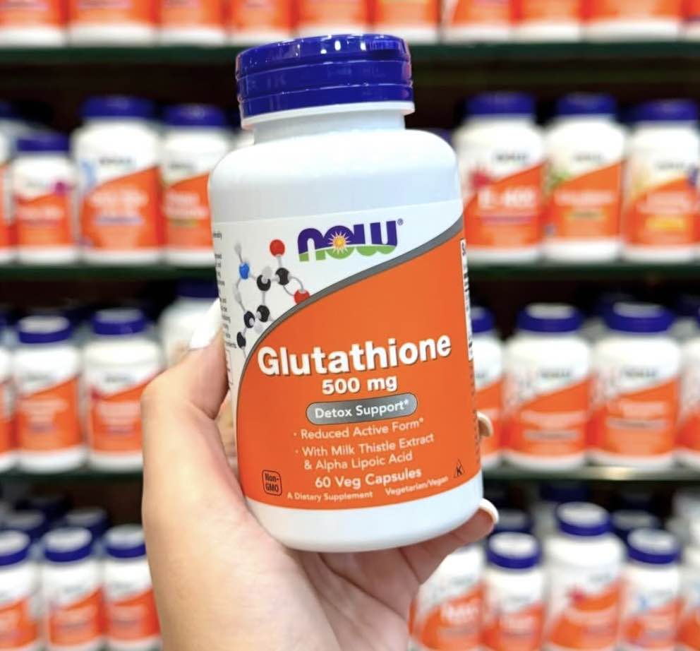 now glutathione with milk thistle Foods 500mg Veg Capsules Snap-8 & GHK-Cu Facial