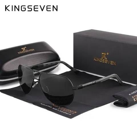 KINGSEVEN Sunglasses Vintage Glasses Aluminum polarized eyewear glasses men women driving shades. 