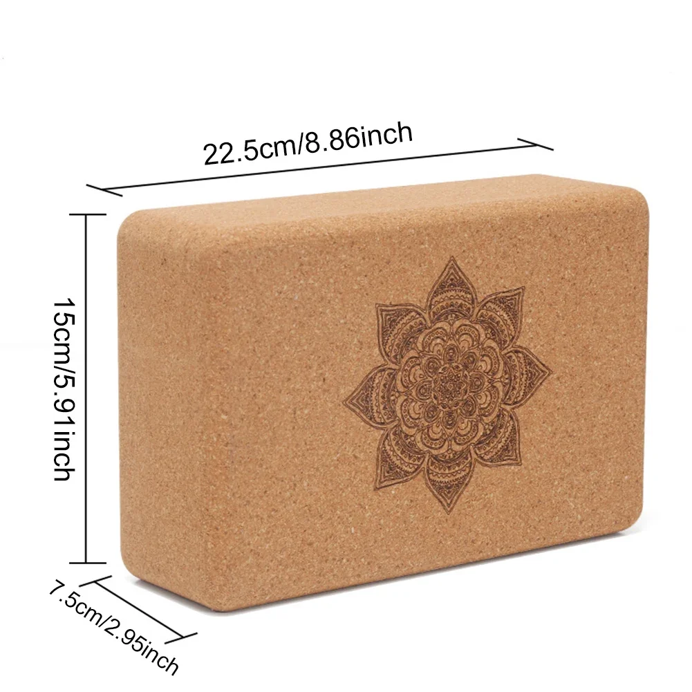 Cork Yoga Block Cork Yoga Bricks Eco-Friendly Natural Cork Block 9x6x3 Inch Non Slip Cork Block for Yoga Pilates. 