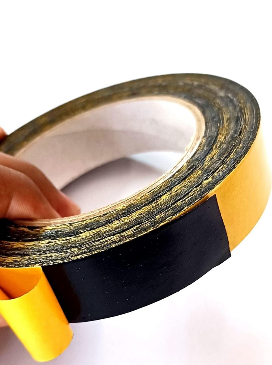 Black Hair Wig Double Sided Adhesive For Hair Extension 1 inch × 20 Meter Length. 