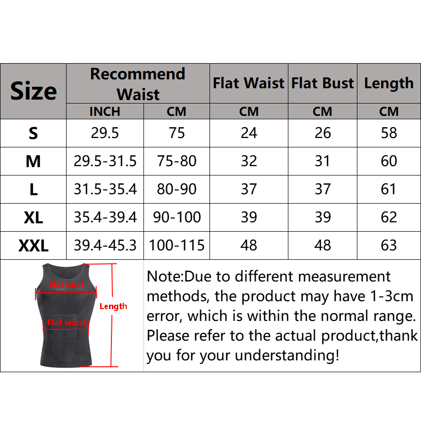 Slimming Vest Men's Slimming Underwear Body Shaper Waist Cincher Corset Men Shaper Vest Body Slimming Tummy Belly Body Shapewear. 