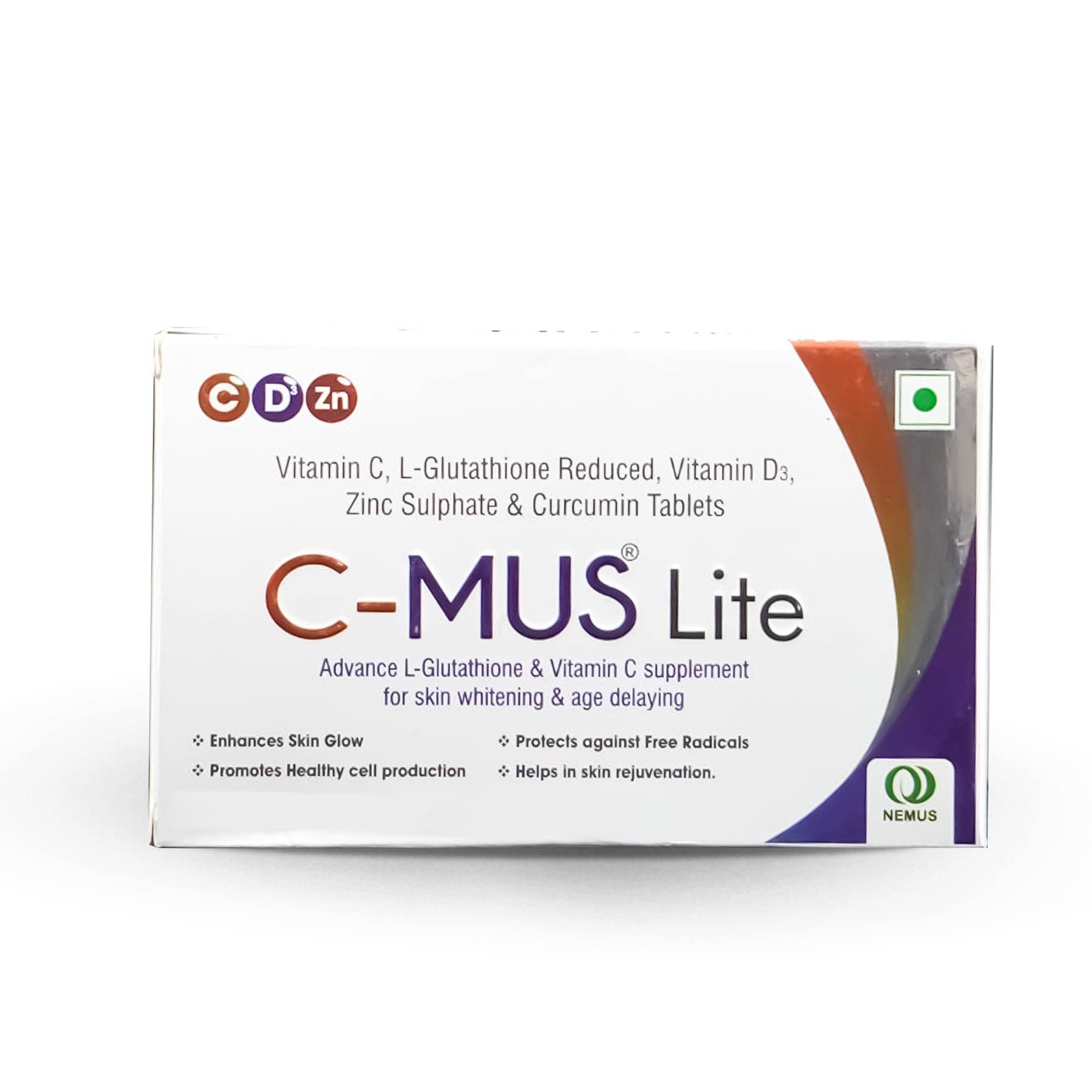 C-MUS lite Glutathione Tablets with Vitamin C. 
