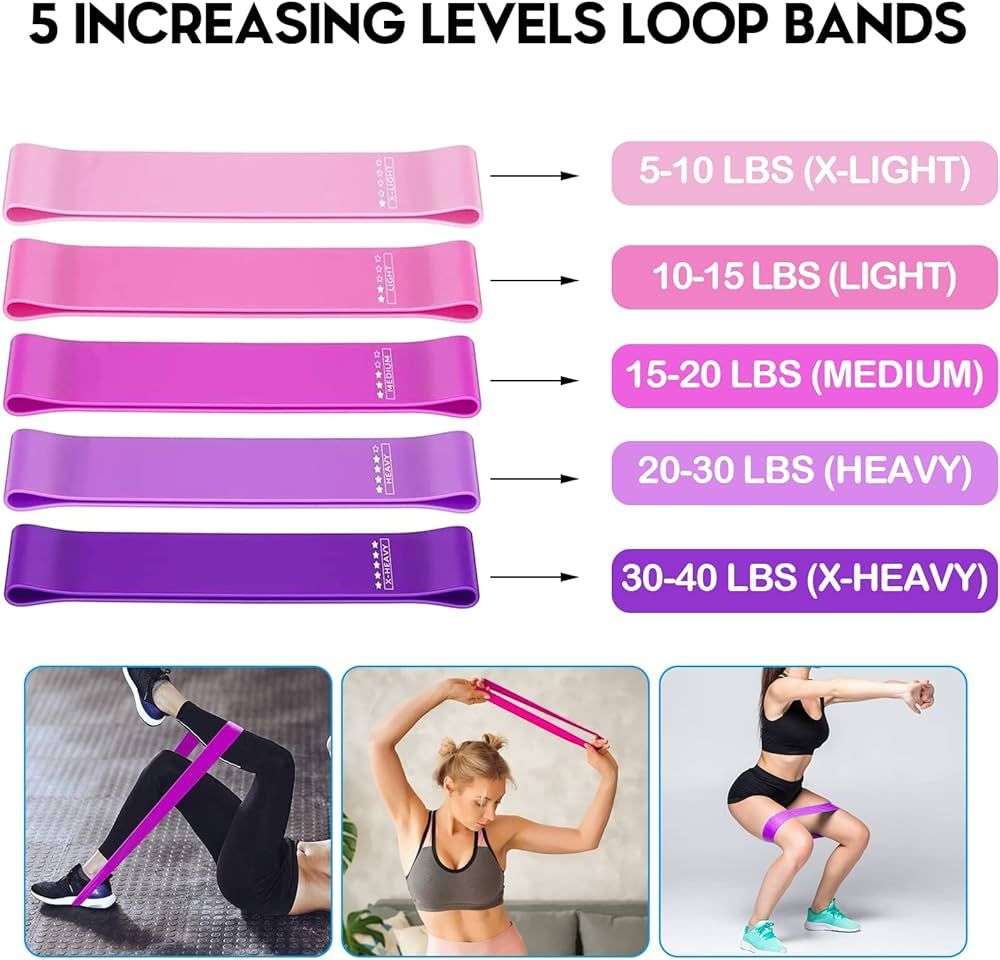 5-15 Lbs Yoga Elastic Resistance Loop Band Exercise Sports