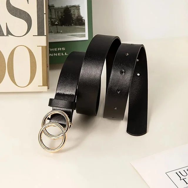 Ladies Double Ring Belt - Versatile Accessory for Dresses and Casual Wear