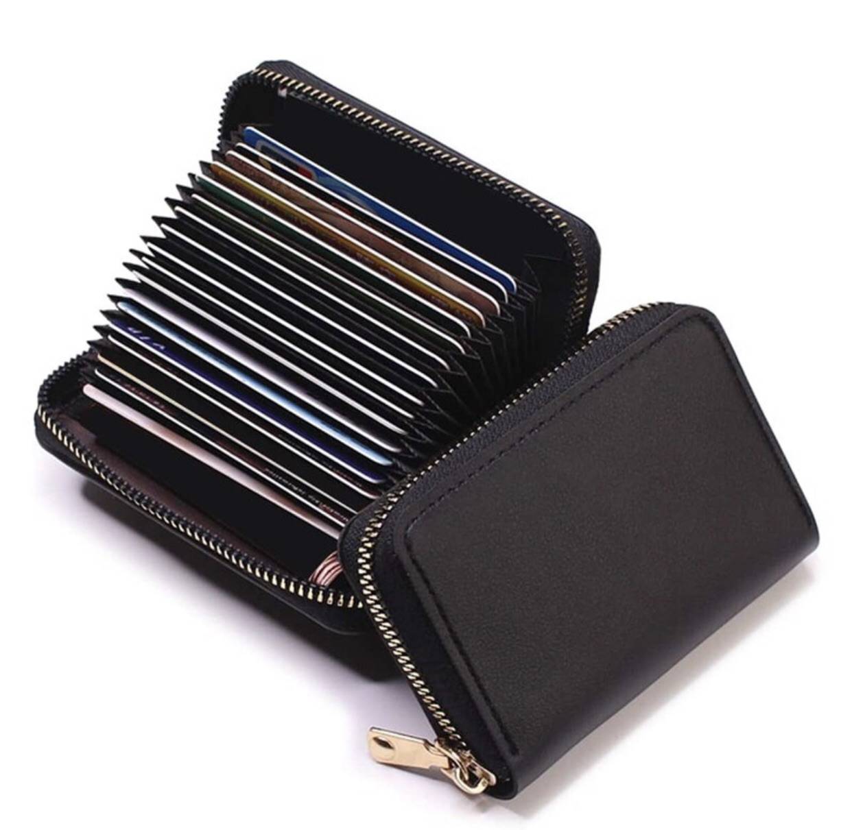 Zipper Pu Leather Credit ID Business Card Holder Pocket Wallet Purse Boxes  New+ | eBay