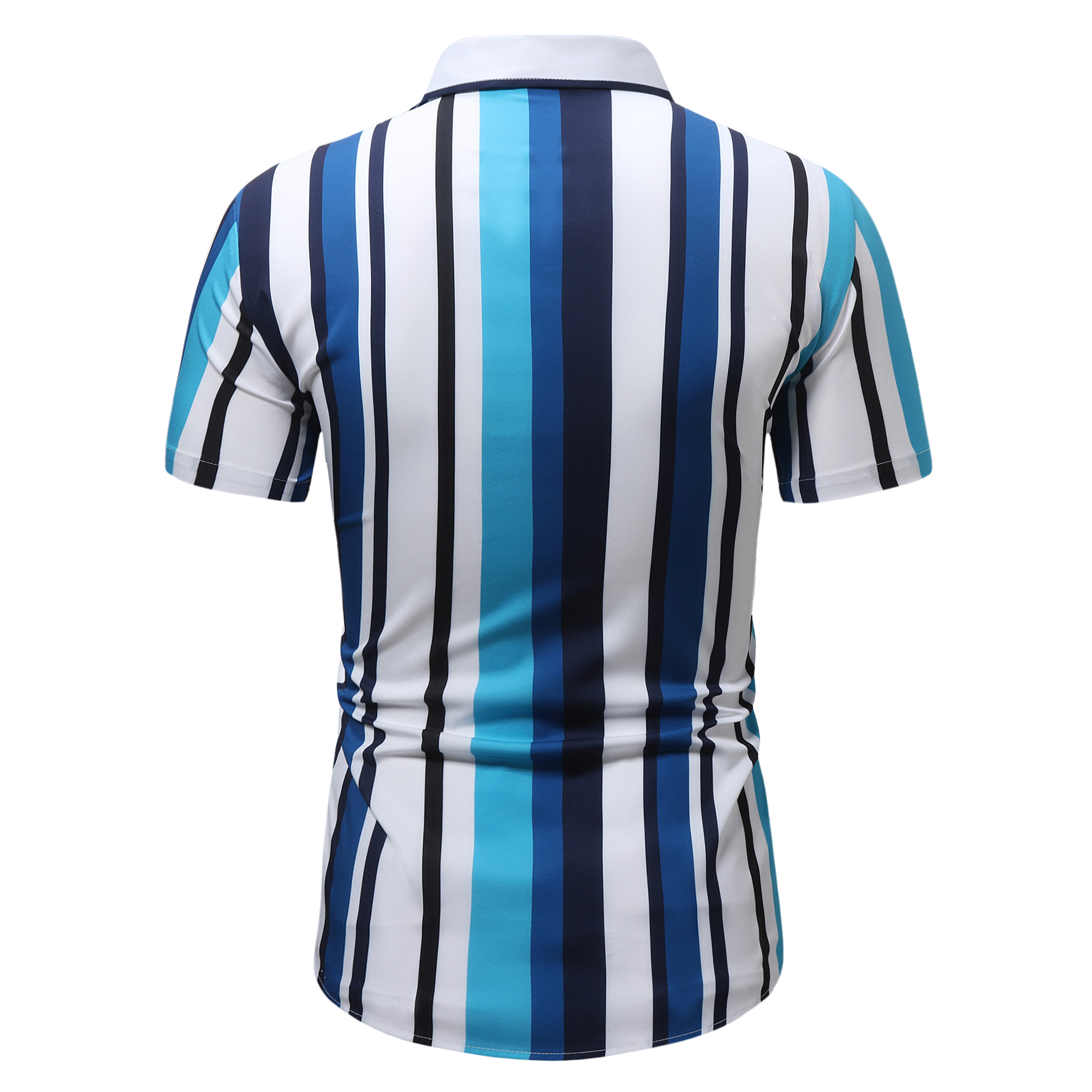 FGKKS 2023 Brand Striped Shirt For Men Slim Breathable Fashion Short Sleeve High Quality Design Casual Shirt Male. 