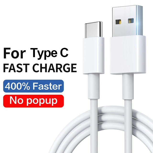 TYPE C Cable 1.2M 2M  Fast Charger Data Line For samsung Galaxy S8 S9 S10 S21 Ultra Note 8 9 10 A54 A53 5G A71 A52 A21S. 