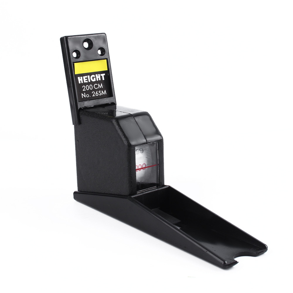 200cm Stadiometer Black Wall Mounted Height Meter Growth Ruler CM Metric. 