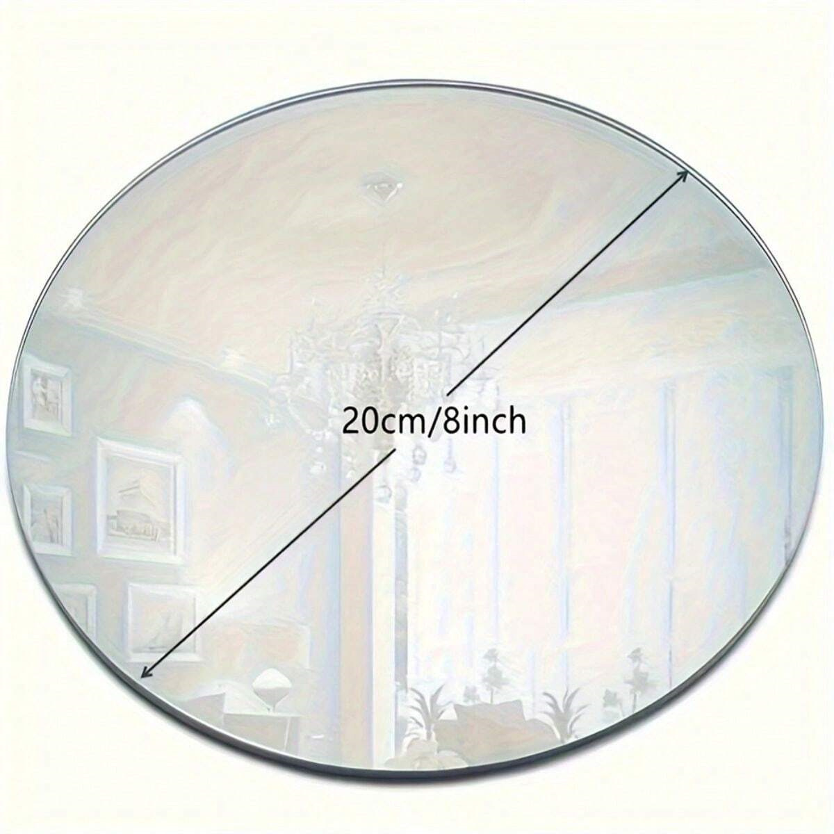 6PCS Acrylic Round Mirrors For Centerpieces Circle Mirrors Candle Plates For Wall Wedding Table Centerpieces Round Mirror Tray. 