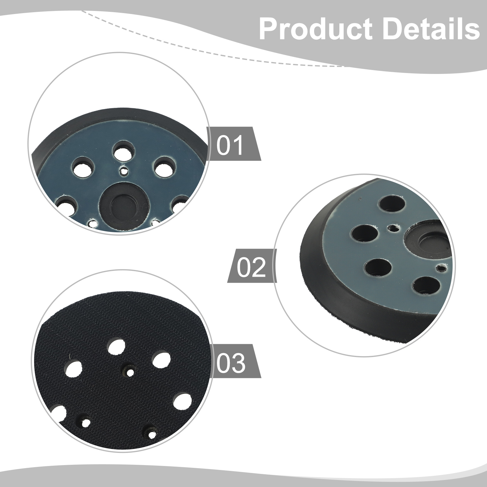 1 Pcs 8 Hole 125mm Basis For Orbit Sander For 743081-8 Bo5030 BO5041 Mt922 Hook And Loop Sanding Sander Pad  Backing Plates. 