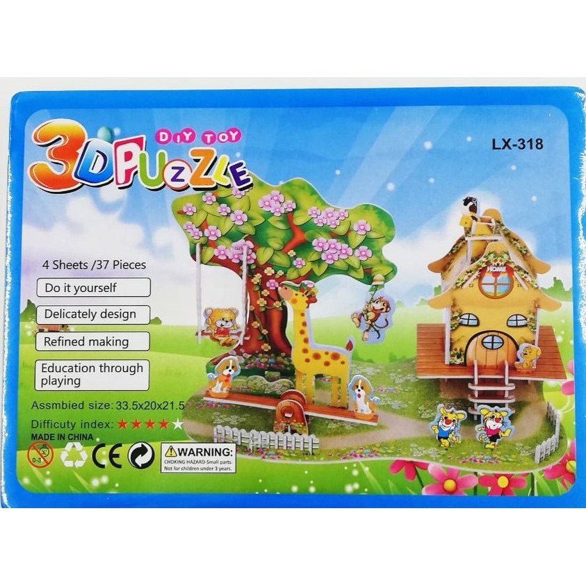 3D puzzle LX-318 paper model building kit toys gift for children girls. 
