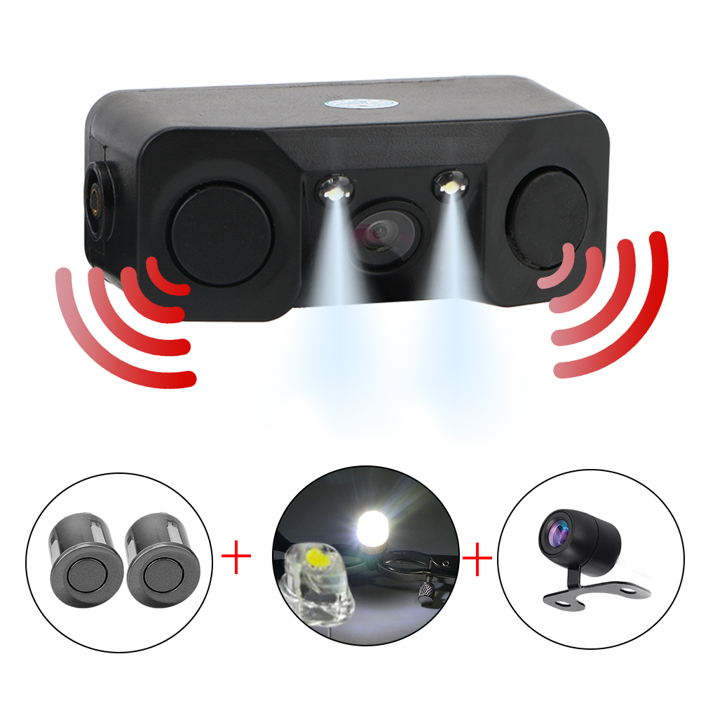 Sensor Rear Light 12V Car Reversing Radar Sensors With Rear View Camera Night Vision ...
