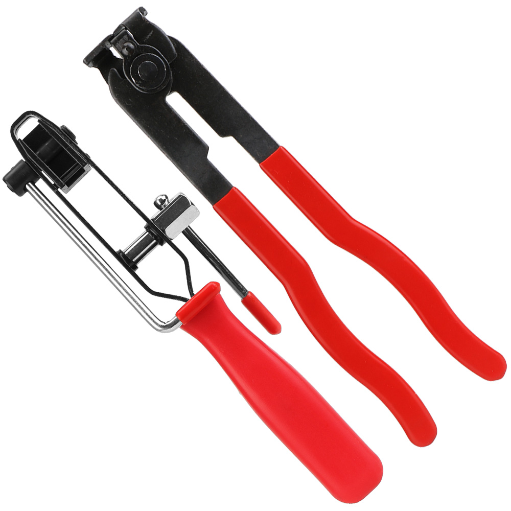 Heavy Duty Hose Clamp Pliers CV Boot Clamp Tool Kit – Includes 24 Clamps (12 Large + 12 Small), Ergonomic Design, Universal For Cars, SUVs & ATVs