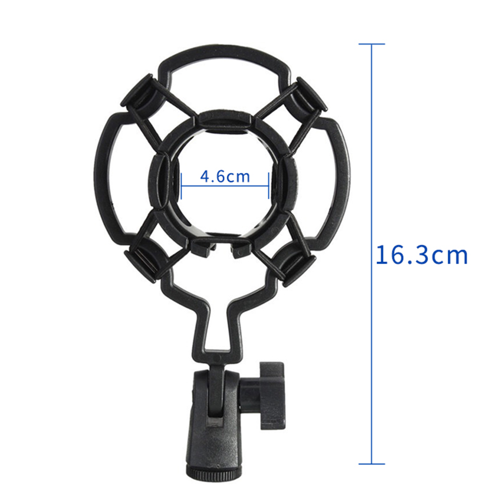 Shock-proof Microphone Mount Plastic Studio Mic Holder Stand Clip For Large Diaphram Condenser Shockproof Mike Bracket. 