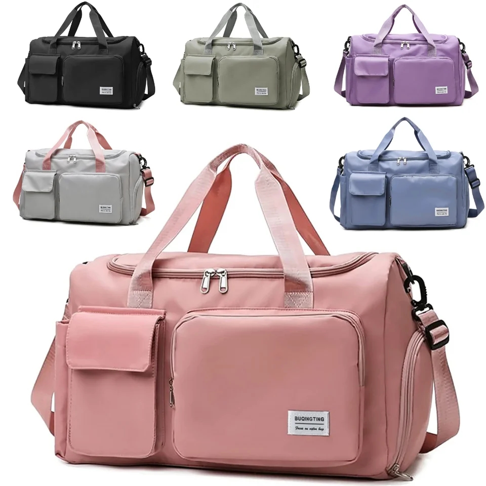 Travel bag / travel bag with dry wet seperation / Large Capacity Unisex Travel Duffel sports Bag. 